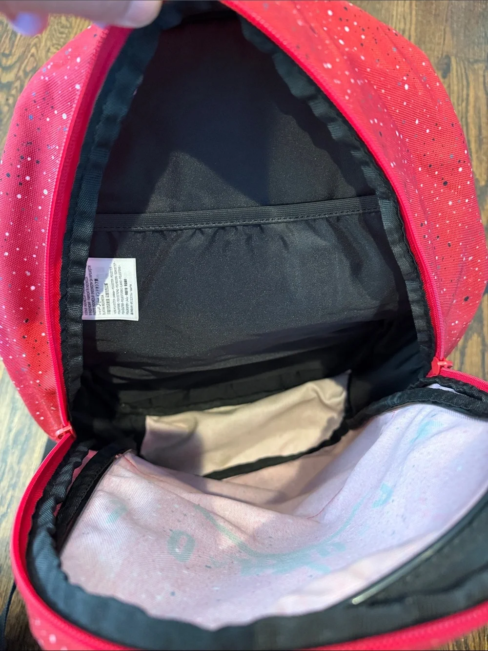 Jordan Red Speckled Kids Backpack with Black Jumpman